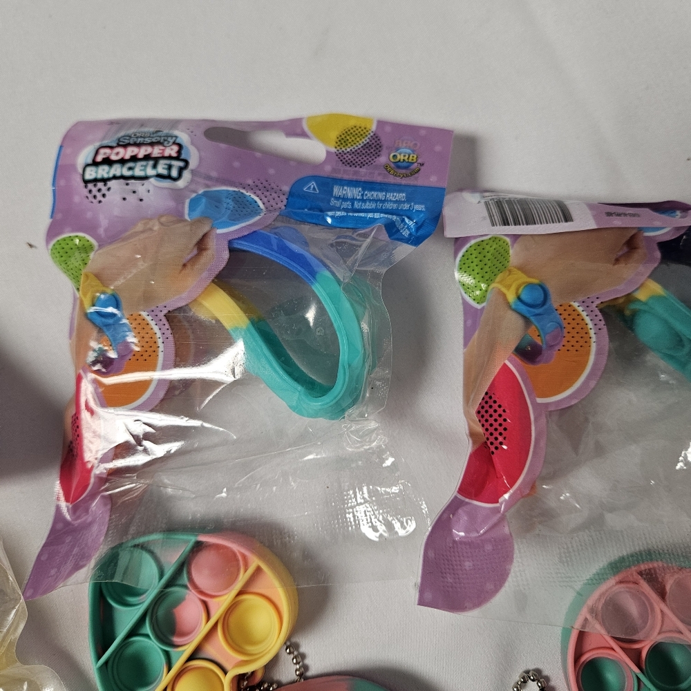 Colorful Pop It Keychains Set Bundle - Picture 4 of 4